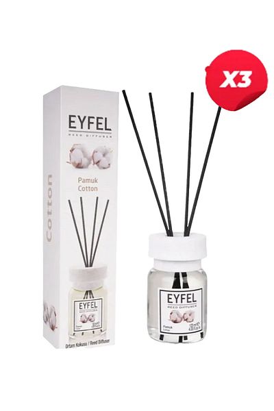 Eyfel Cotton aroma room air freshener with sticks, 120ml X3