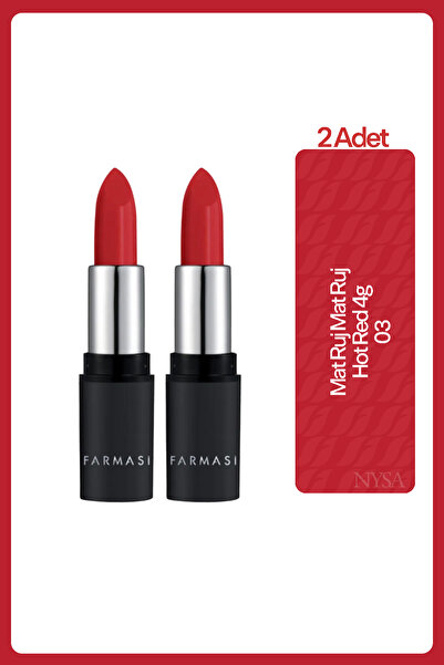 Farmasi Farması Mat Ruj Hot Red 4g 03 - 2 Adet