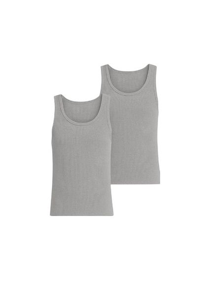 FORMO 6 Pack Men's Gray 100% Cotton Ribbed Undershirt