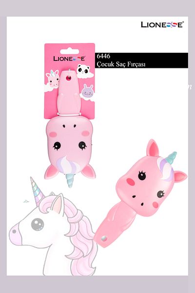 Lionesse Hair Brush Pink Unicorn 6446