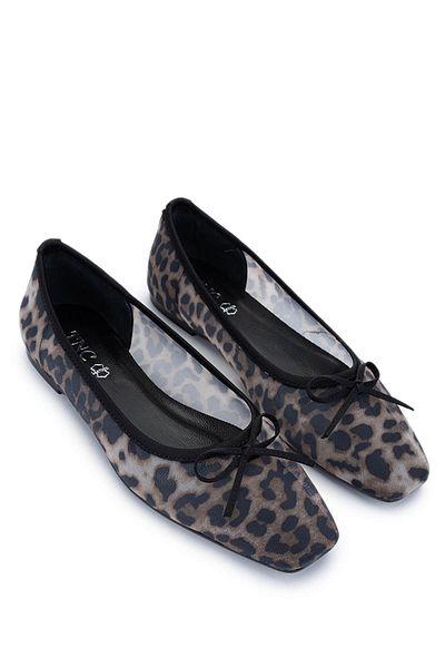 Tamer Tanca Women's Leather & Textile Black Ballerina Shoes