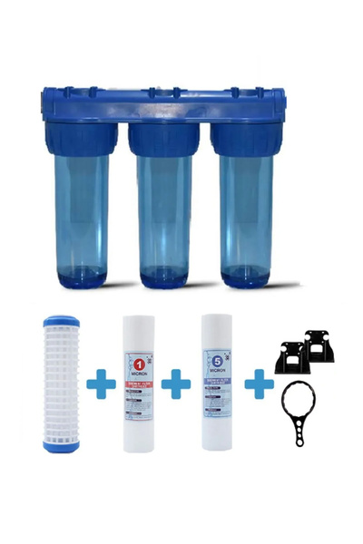 PROLİTE STORE Daire Bina Sayaç Girişi 10" Inc 3 Aşama Su Arıtma Cihazı (TORTU...