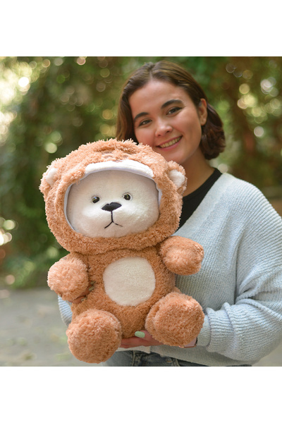 Özgüner Oyuncak 70 Cm Kapşonlu Sevimli Uykumcuk Peluş Ayıcık Panda