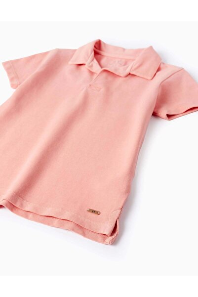 Ziddy Buttonless Cotton Polo for Boys 'B&S', Coral