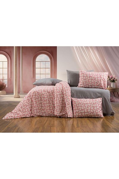 Snow Home Concept Cotton Double Duvet Cover Set Maze