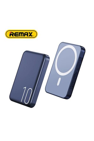 REDz Accessories Baterie externă Remax, MagSafe, 10.000 mAh, încărcare wireless, încărcare rapidă, 15 W, albastră