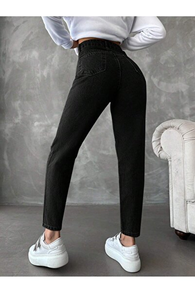 Dema Yüksek Bel Pamuklu Mom Jean