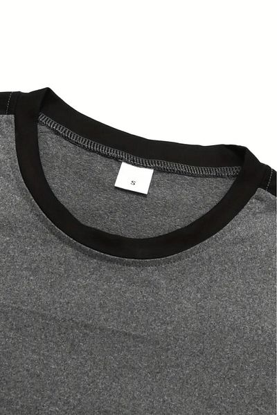 Oksit Lima Slim Fit Lycra Flexible Shoulder and Sleeve Stripe Men's Tshirt
