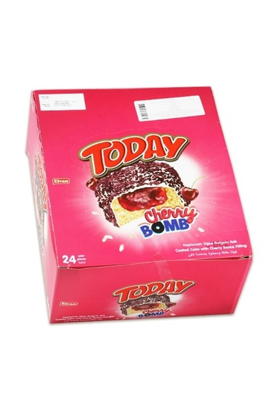 Elvan Today Cherry Bomb Cherry Cake 40 Gr. 24 Pieces (1 Box)