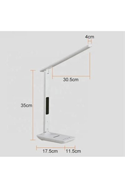 REDz Accessories Desk Lamp, Wireless Charging, Clock Function, Alarm, 10W, White