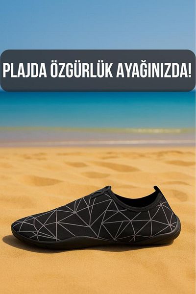 Lord Mountain Pantofi Prism Black Grey, Pantofi de plajă, Pantofi de piscină, Design flexibil