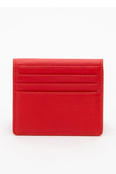 Grande Gd 762 Real Leather Card Holder Red