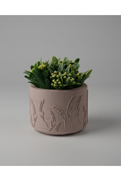 Kaju Creative Dekoratif Beton Saksı -Buğday 7,5x10 0.25L Küçük Boy Saksı