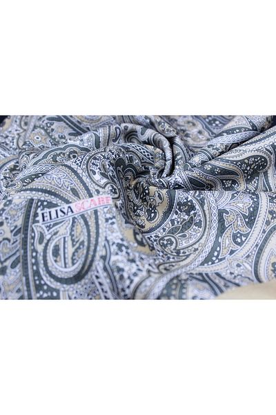 ALREMİYA Ethnic Pattern Cotton Shawl Mustard Khaki