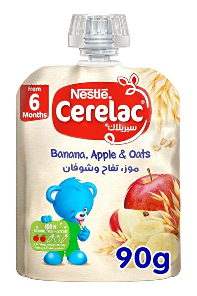 Cerelac نستله سيريلاك فواكه مهروسة موز تفاح شوفان 90 جرام