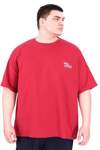ModeXL Mode XL Large Size Men's T-Shirt Crew Neck Faith U25030 Maroon