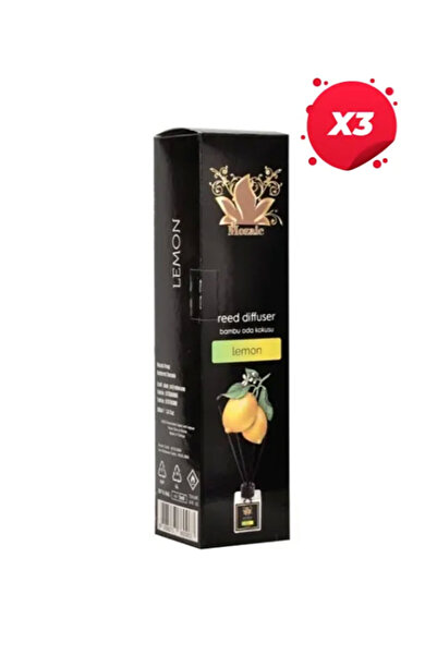 Mozaik Odorizant de cameră Mozaic Lemon cu bețișoare, 100ml x3