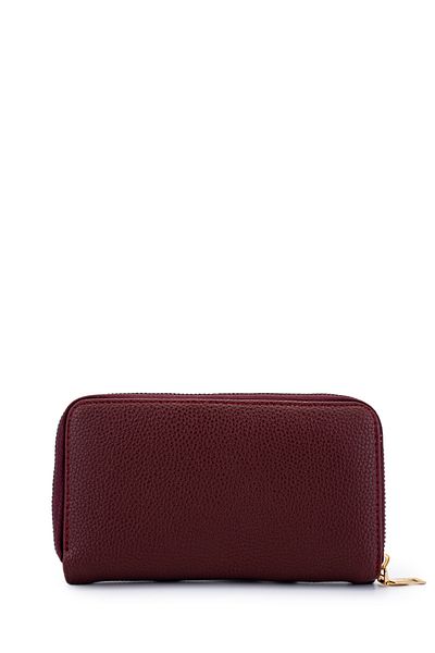 minebag Portofel de dama din imitatie de piele Rosu Claret MN103