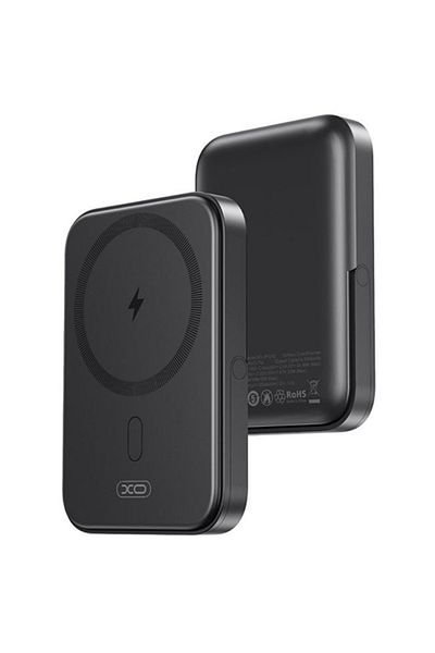 REDz Accessories MagSafe XO-PR242 Battery, 5,000mAh, Stand Holder, Fast Charging with Type-C Port, Black