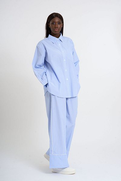 HANIQA Piping Detailed Striped Suit