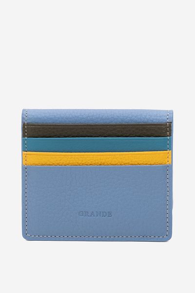 Grande GD 762 Θήκη για κάρτες από γνήσιο δέρμα SKY BLUE