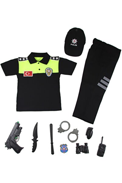 Lizsa Costum de poliție rutieră cu gât polo pentru copii