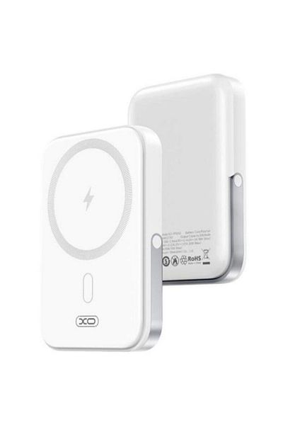 REDz Accessories MagSafe XO-PR242 Battery, 5,000mAh, Stand Holder, Fast Charging with Type-C Port, White