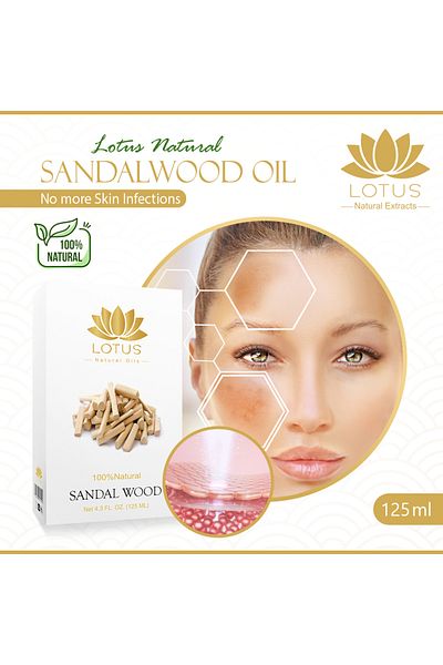 Lotus Natural oils - Fragrance ( Sandal wood oil 125 ml )