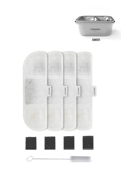 Xenon Smart Smart Steel Water Dispenser 4-Pack Filter, Brush and Sponge Set X8781