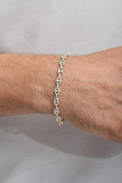 ALYANSEVİM Gemici Halat 925 Ayar Gümüş Erkek Bileklik Künye