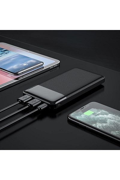 REDz Accessories External Phone Battery, Fast Charging, 10000 Mah, Original Hoco, J72, Black