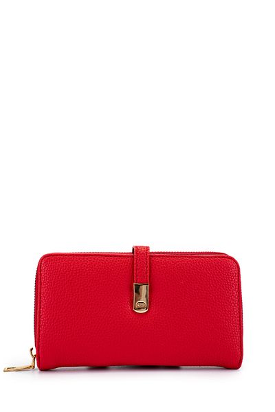 minebag Faux Leather Women's Wallet Red Mn103