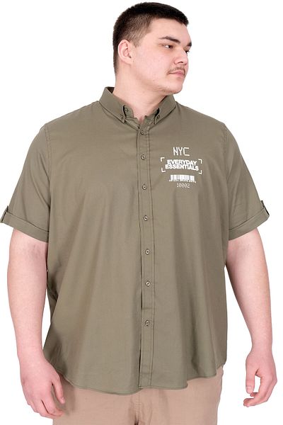 ModeXL Mode XL Ανδρικό πουκάμισο Gabardine Everyday Essentials U25602 Χακί