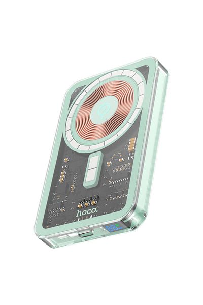 REDz Accessories Hoco Q14 Magsafe Battery, Mini Powerbank, 5000mah Capacity, Fast Wireless Charging, Green