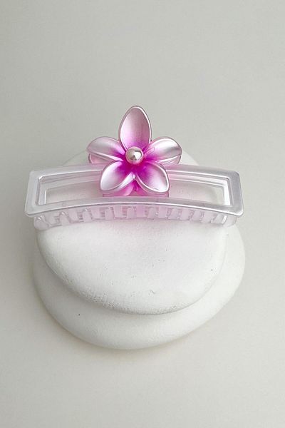 Modex Pearl Detailed Clover Flower Latch Buckle (11cm)