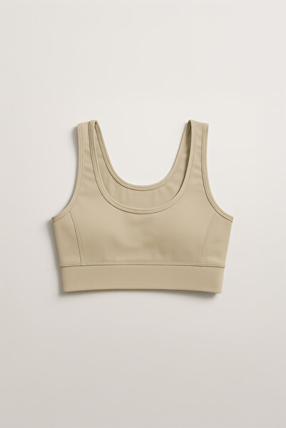 HNX Thick Strap Recovery Sports Bustier |   Sand