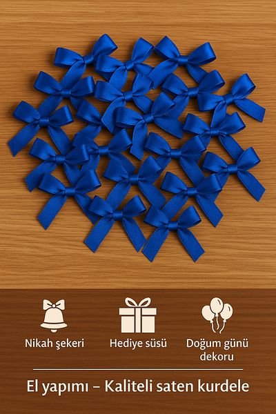 serap çiçekçilik 25 τεμάχια Saks Blue Satin Bow Κορδέλα Σατέν Κορδέλα Φιόγκος