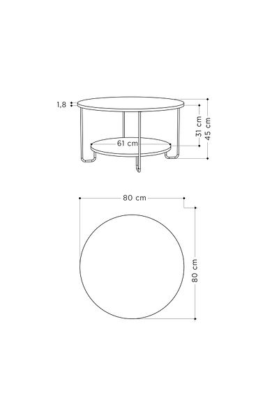 Mourah Home Corro Modern Coffee Table White Multipurpose H 45cm White