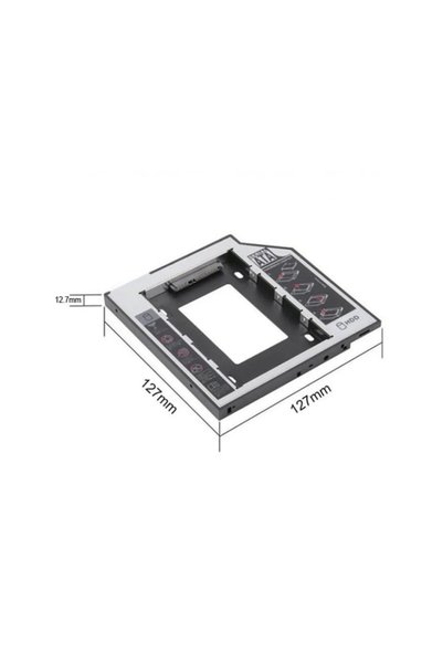 WOZLO 12.7 ملم Sata HDD القرص الصلب العلبة صندوق التزلج للكمبيوتر المحمول SSD الكمبيوتر المحمول الثاني HDD التثبيت