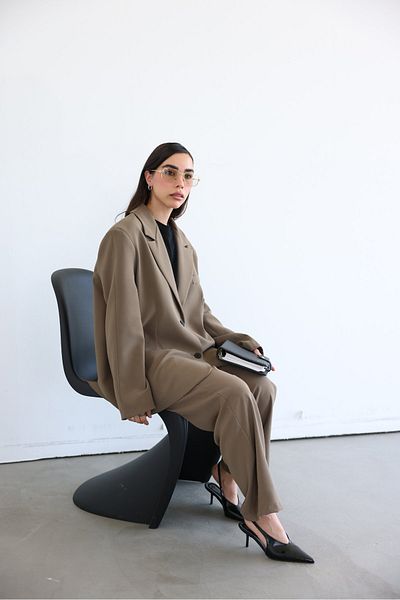 Özge Özgenç Σετ παντελόνι με διπλό γιακά
