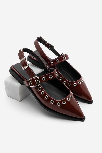 Marjin Ballerina Flats - Burgundy - Flat
