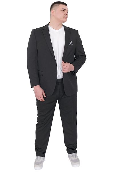 ModeXL Mode XL Large Size Men's Suit Tintin Basic All 24020 Black