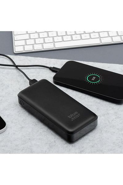 REDz Accessories Baterie Blue Star W2015, Powerbank 20.000 mAh, port USB-C + 2 x USB-A, indicator LED, negru