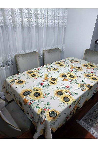 Mandaş 3D stolnjak pravougaonog oblika sa uzorkom suncokreta (160x200)