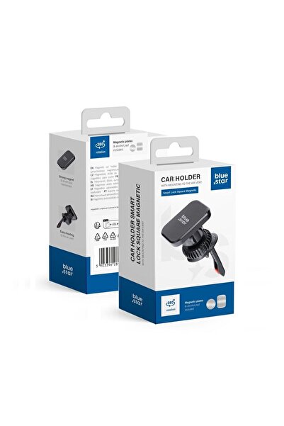 REDz Accessories Suport auto, orificiu de ventilație magnetic, compatibil cu Blue Star Smart Lock Square, negru