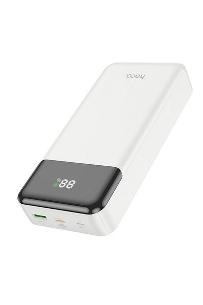 REDz Accessories External Battery 20,000 mAh, Fast Charging, PD QC 3.0, 3A, 20W, USB and Type-C, White
