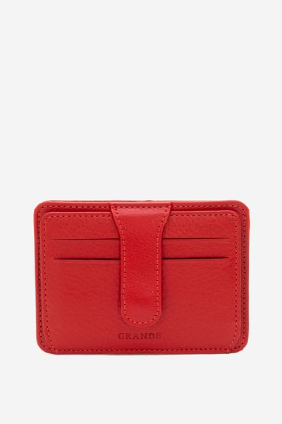 Grande Gd 539 real leather card holder red