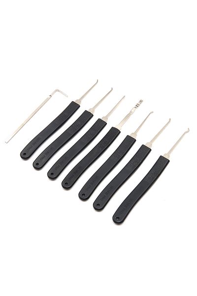 Choice 9 Pieces Hook Set Civil Lock All-steel Tool For Hook Pick Tools Portable Locksmith Tools