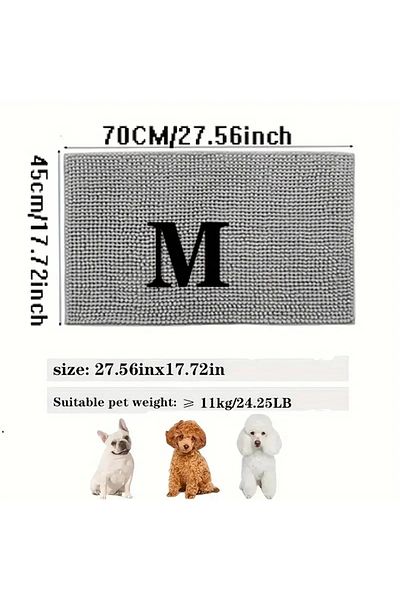 Choice M (45x70)CM Dog Door Mat Dog Mud Mat For Muddy Paws Absorbs Moisture And Dirt Absorbent Non-Slip Was