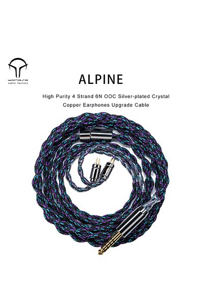 Choice 0.78 4.4mm Yongse Alpine New Arrival High Purity 4 Strand 6N OOC Silver-plated Crystal Copper Earpho